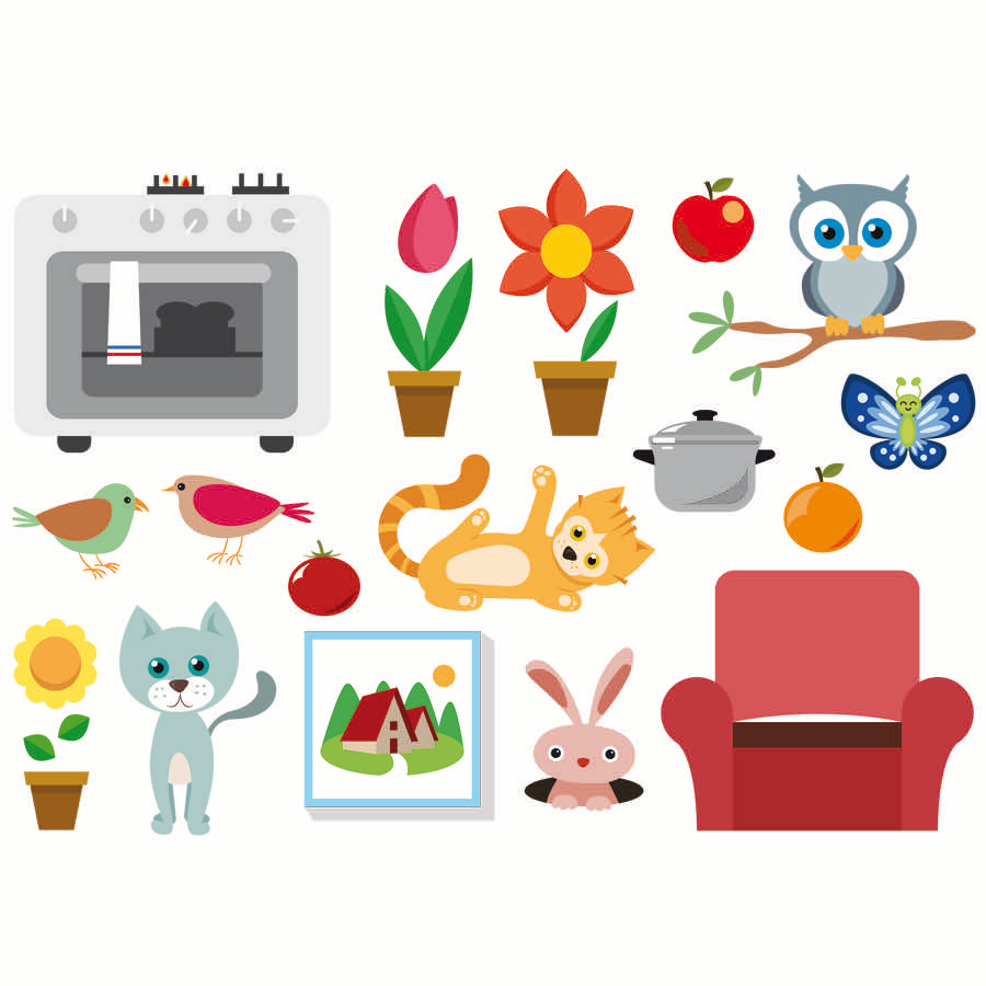 planche-autocollants-stickers-fleurs-animaux-wiplii