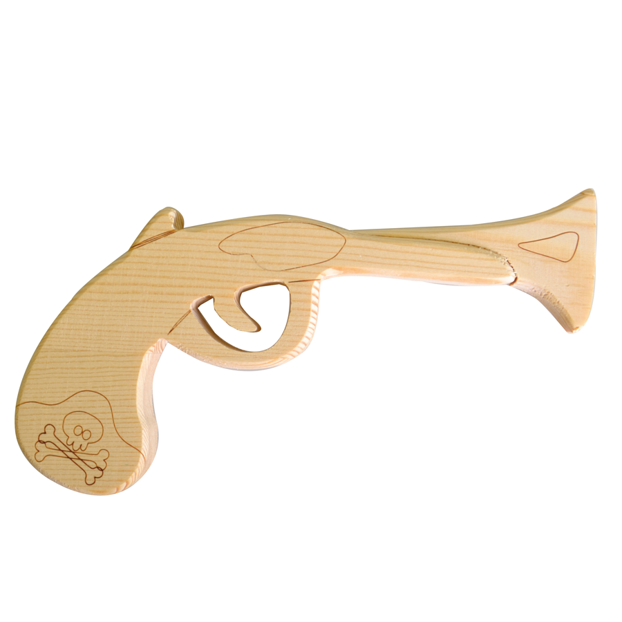 Pistolet de pirates en bois