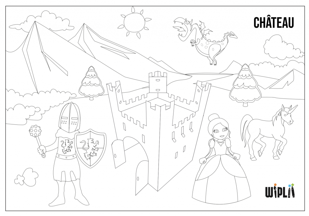 Coloriage à imprimer : Un chevalier