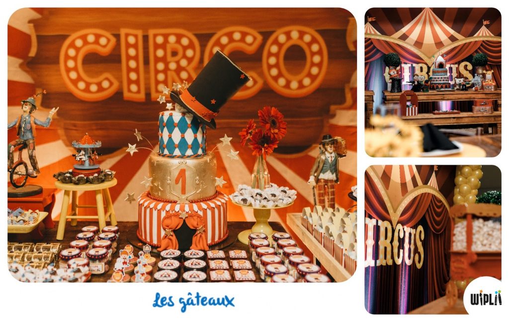 Décorations de gâteau sur le thème du cirque pour 1 an d