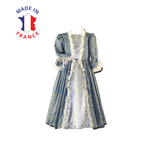 robe duchesse dentelle bleue made in france